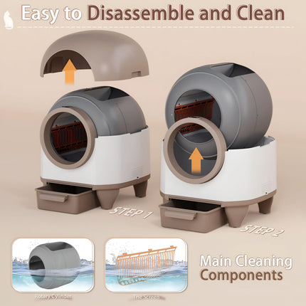 Automatic Cat Litter Box with App Control & Smart Sensors | Hands-Free Cleaning for Fresh Indoor Air