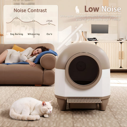 Automatic Cat Litter Box with App Control & Smart Sensors | Hands-Free Cleaning for Fresh Indoor Air