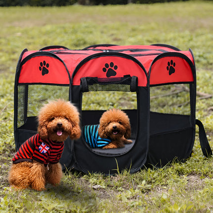 Foldable Cat Playpen with 360° Breathable Mesh Panels | Portable Pet Tent for Safe Play and Rest