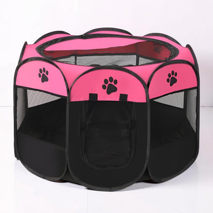 Foldable Cat Playpen with 360° Breathable Mesh Panels | Portable Pet Tent for Safe Play and Rest