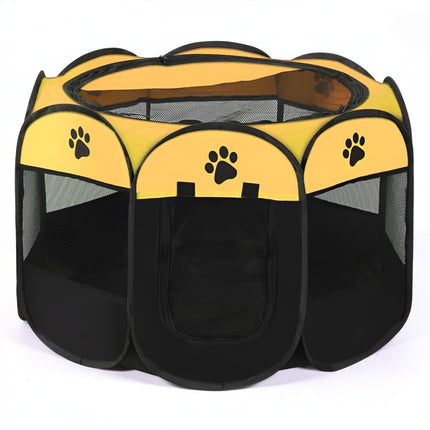 Foldable Cat Playpen with 360° Breathable Mesh Panels | Portable Pet Tent for Safe Play and Rest