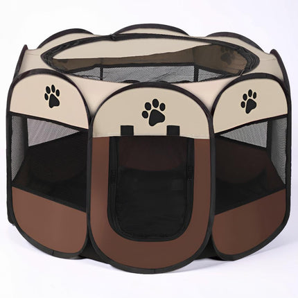 Foldable Cat Playpen with 360° Breathable Mesh Panels | Portable Pet Tent for Safe Play and Rest
