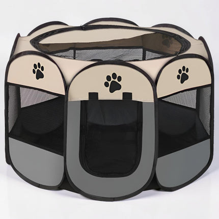 Foldable Cat Playpen with 360° Breathable Mesh Panels | Portable Pet Tent for Safe Play and Rest