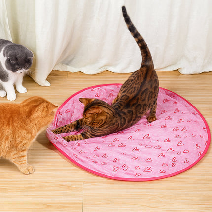 Interactive Cat Toy Play Mat with Chase Ball | Touch-Activated Fun to Stimulate Hunting Instincts