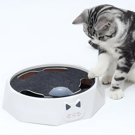 Interactive Cat Toy Activity Center with Moving Mouse & Scratch Pad | Engaging Playtime for Active Cats