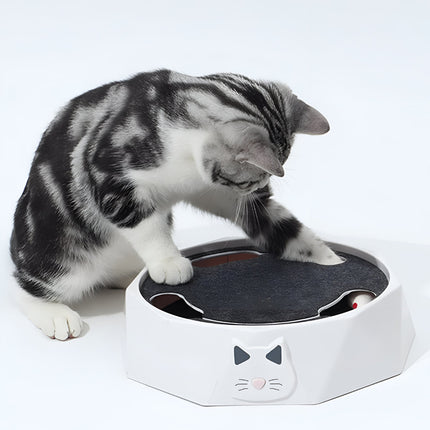 Interactive Cat Toy Activity Center with Moving Mouse & Scratch Pad | Engaging Playtime for Active Cats