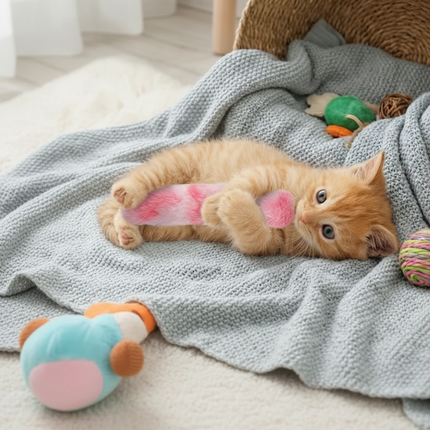 Catnip Pillow Cat Toy for Interactive Play | Soft Plush Kick Toy for Stress Relief and Hunting Instincts