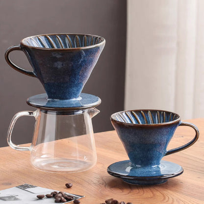 Ceramic Coffee Dripper | Hario V60 Design with Custom Brew Strength | Elegant Coffee Filter for Perfect Flavor 1