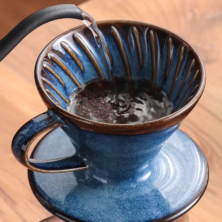 Ceramic Coffee Dripper | Hario V60 Design with Custom Brew Strength | Elegant Coffee Filter for Perfect Flavor 4