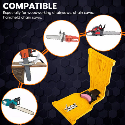 Universal Chainsaw Sharpener Tool for Quick Touch Ups | Compact Design for Fast Sharpening at Home and Outdoors