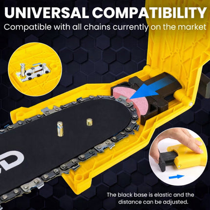 Universal Chainsaw Sharpener Tool for Quick Touch Ups | Compact Design for Fast Sharpening at Home and Outdoors