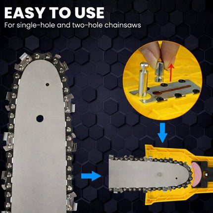 Universal Chainsaw Sharpener Tool for Quick Touch Ups | Compact Design for Fast Sharpening at Home and Outdoors