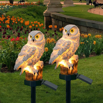 Charming Solar Garden Lights | Decorative Owl Design with Automatic Dusk-to-Dawn Illumination for Enchanting Outdoor Spaces 1