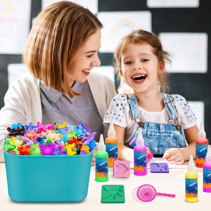 Kids Crafts Water Gel Activity Kit with Colorful Animal Molds | Creative Hands-On Play for Fine Motor Skills and Imagination