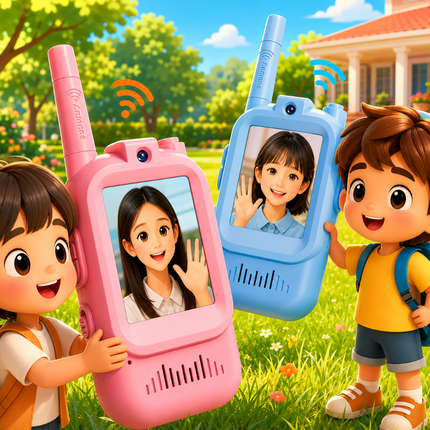 Children's Video Walkie Talkie Toy with Rechargeable Battery & Video Display | Fun Communication for Indoor and Outdoor Play