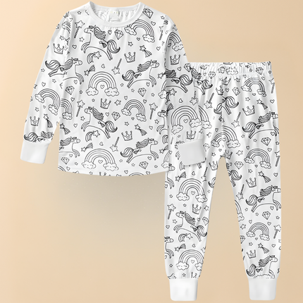 Kids Christmas Pajamas, Christmas Pajama Set for Coloring – image 13