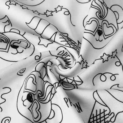 Kids Pajamas Christmas Coloring Set with Soft Cotton Fabric | Creative Fun for Bedtime and Holiday Activities