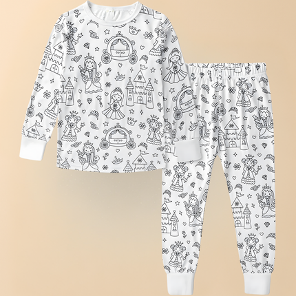 Kids Christmas Pajamas, Childrens Pajamas with Paintable Christmas Motifs – image 10