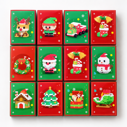 Christmas Building Blocks Set for Creative Family Fun | DIY Holiday Figures for Imaginative Play