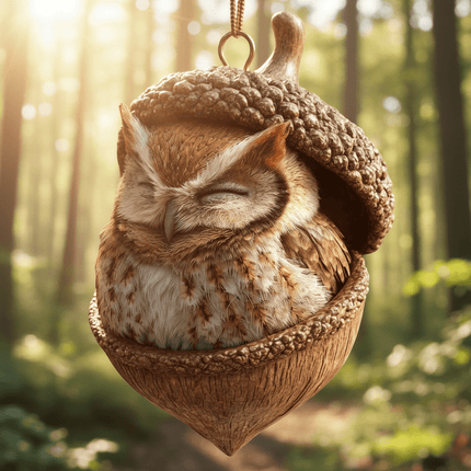Woodland Animal Christmas Tree Ornaments with Cozy Acorn Design | Handcrafted Rustic Decor for Holiday Charm