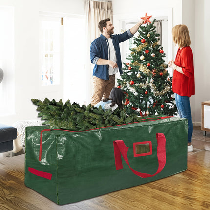 Christmas Tree Storage Bag with Heavy-Duty Waterproof Plastic | Space-Saving Organizer for Easy Holiday Storage
