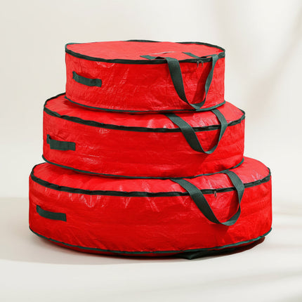 Christmas Ornament Storage Bag with Zipper Closure | Durable Polyester Organizer for Easy Holiday Decoration Storage