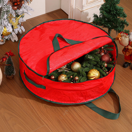 Christmas Ornament Storage Bag with Zipper Closure | Durable Polyester Organizer for Easy Holiday Decoration Storage