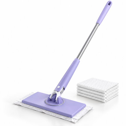 Cleaning Floor Mop, Hands Free Mop with Reusable Cloths, Wall Cleaning Mop for Tile Walls, Floor Cleaning Tool_02
