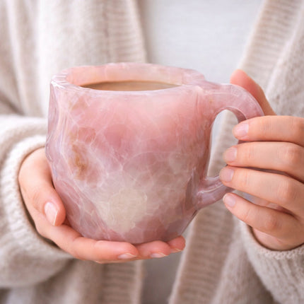 Decorative Stone Style Coffee Mug with Easy Grip Handle | 350 ml Ceramic Drinkware for Daily Use