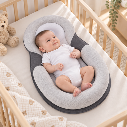 Baby Lounger, Ergonomic Infant Lounger for Supervised Tummy Time, Portable Baby Nest for Colic Relief_04