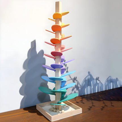 Wooden Marble Run Educational Toy with Colorful Design | Promotes Motor Skills and Learning for Kids