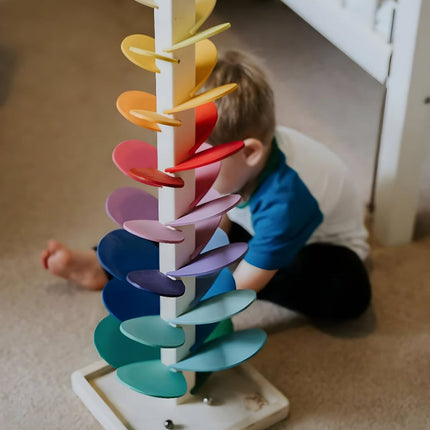 Wooden Marble Run Educational Toy with Colorful Design | Promotes Motor Skills and Learning for Kids