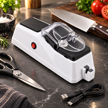 Electric Knife Sharpener, USB Rechargeable Kitchen Knife Sharpener with Non Slip Base, Scissor Sharpener for Home_00