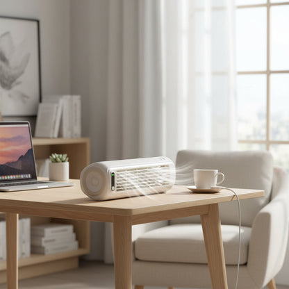 Compact Bladeless USB Tower Fan Cooler with Quiet Operation | Personal Air Conditioner for Refreshing Comfort 2