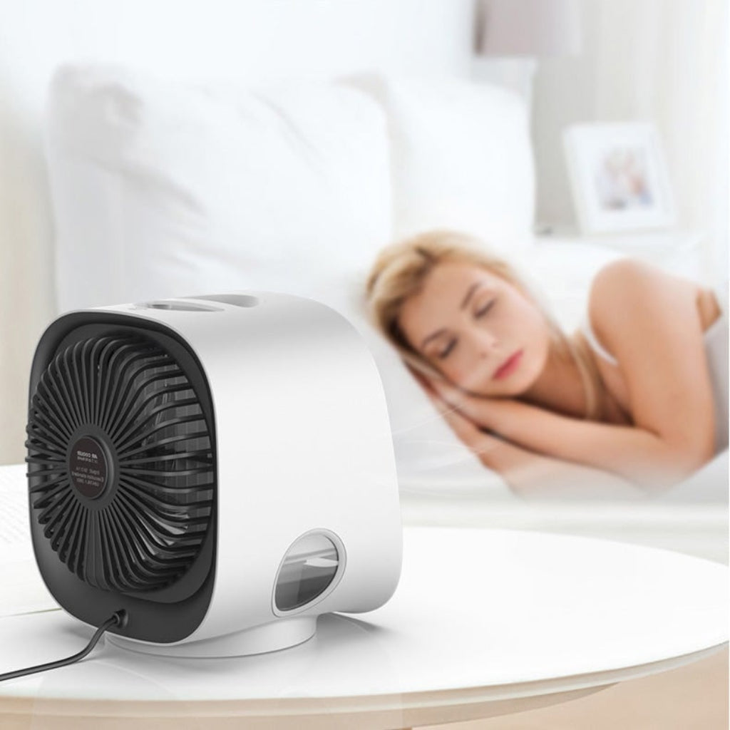 Compact Personal Air Conditioner | USB Mini Fan with Humidifying Feature | Portable Cooling Solution for Comfort 1