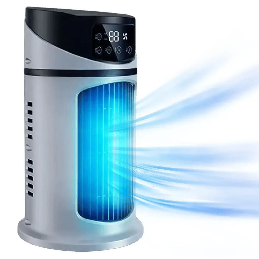 Compact Portable Air Conditioner Fan with Evaporative Cooling & Humidifier Function for Personalized Comfort 1