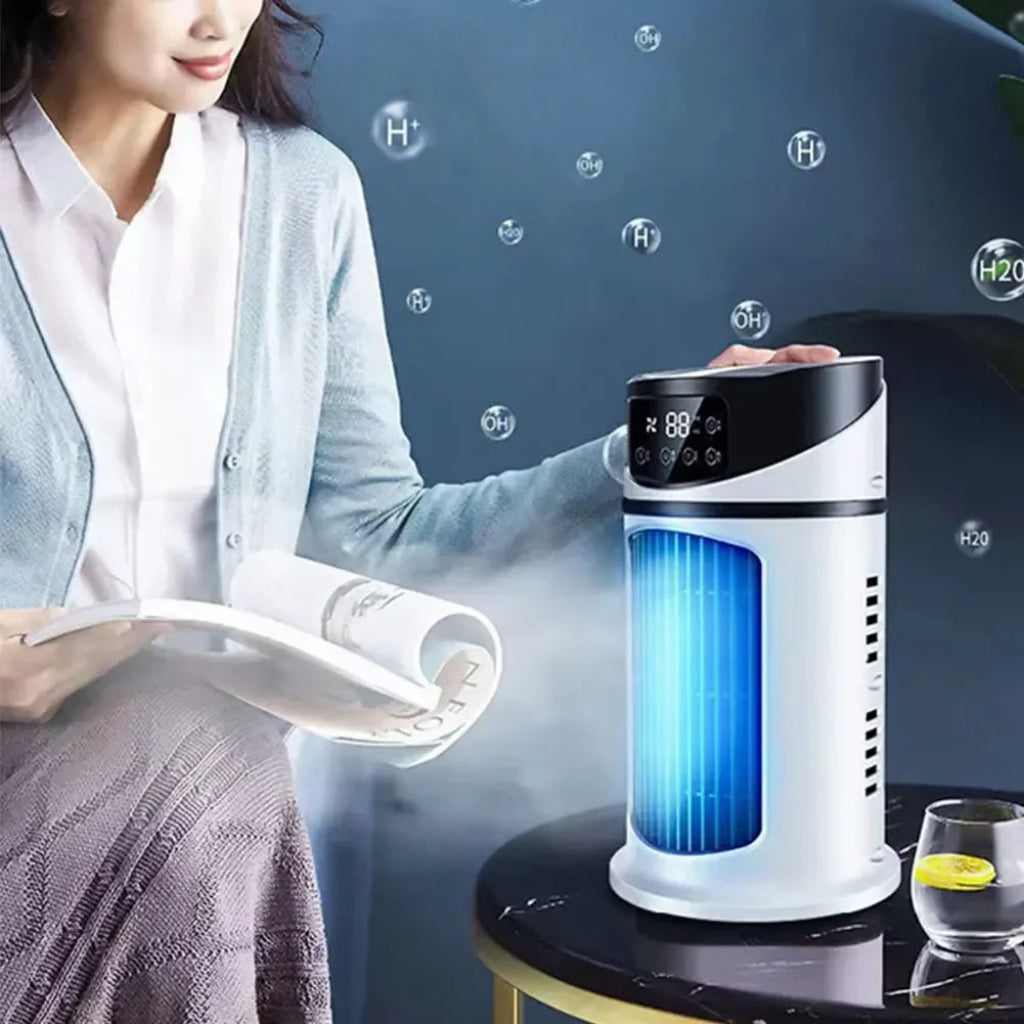 Compact Portable Air Conditioner Fan with Evaporative Cooling & Humidifier Function for Personalized Comfort 2