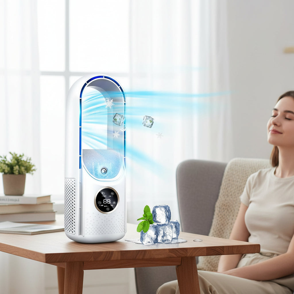Compact Portable Air Conditioner | Bladeless Fan Design for Efficient Cooling 0