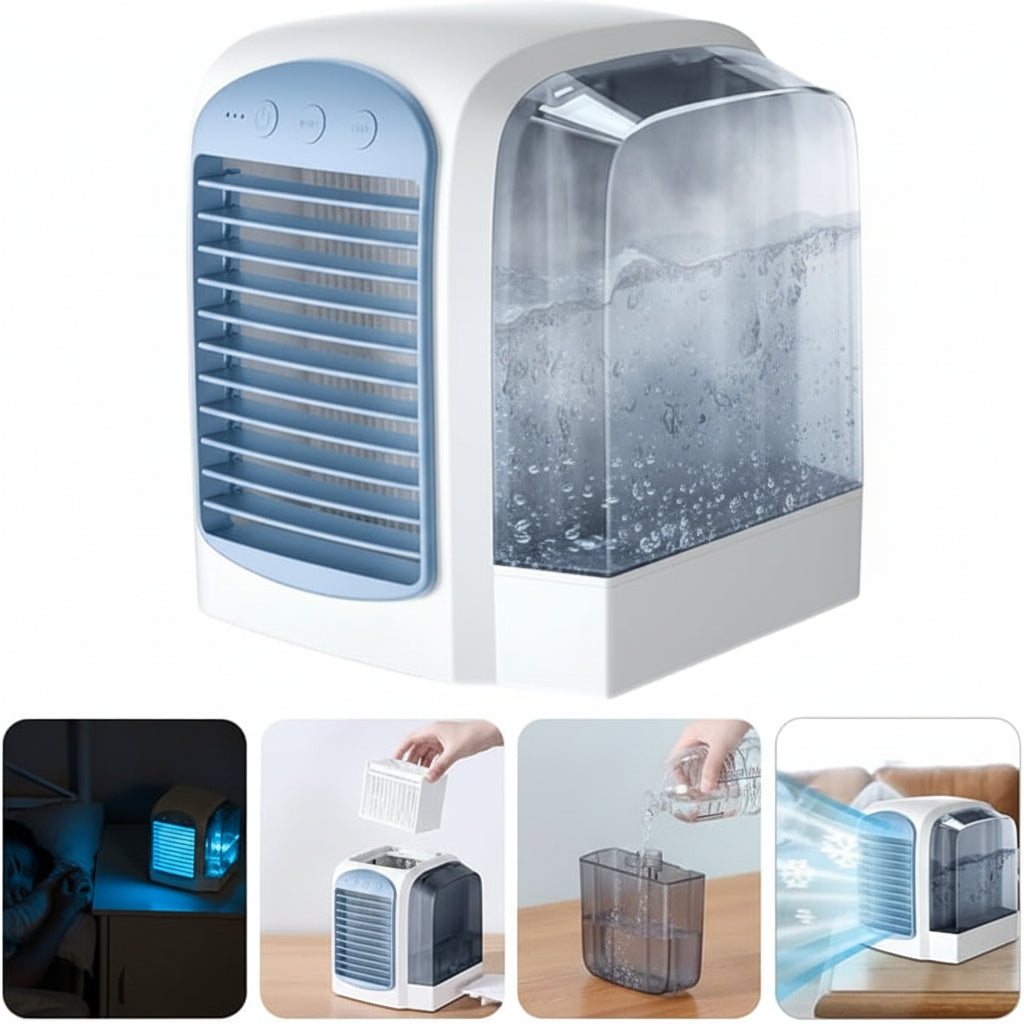 Compact Portable Air Cooler | Remote-Controlled Mini Oscillating Fan for Personal Comfort 2