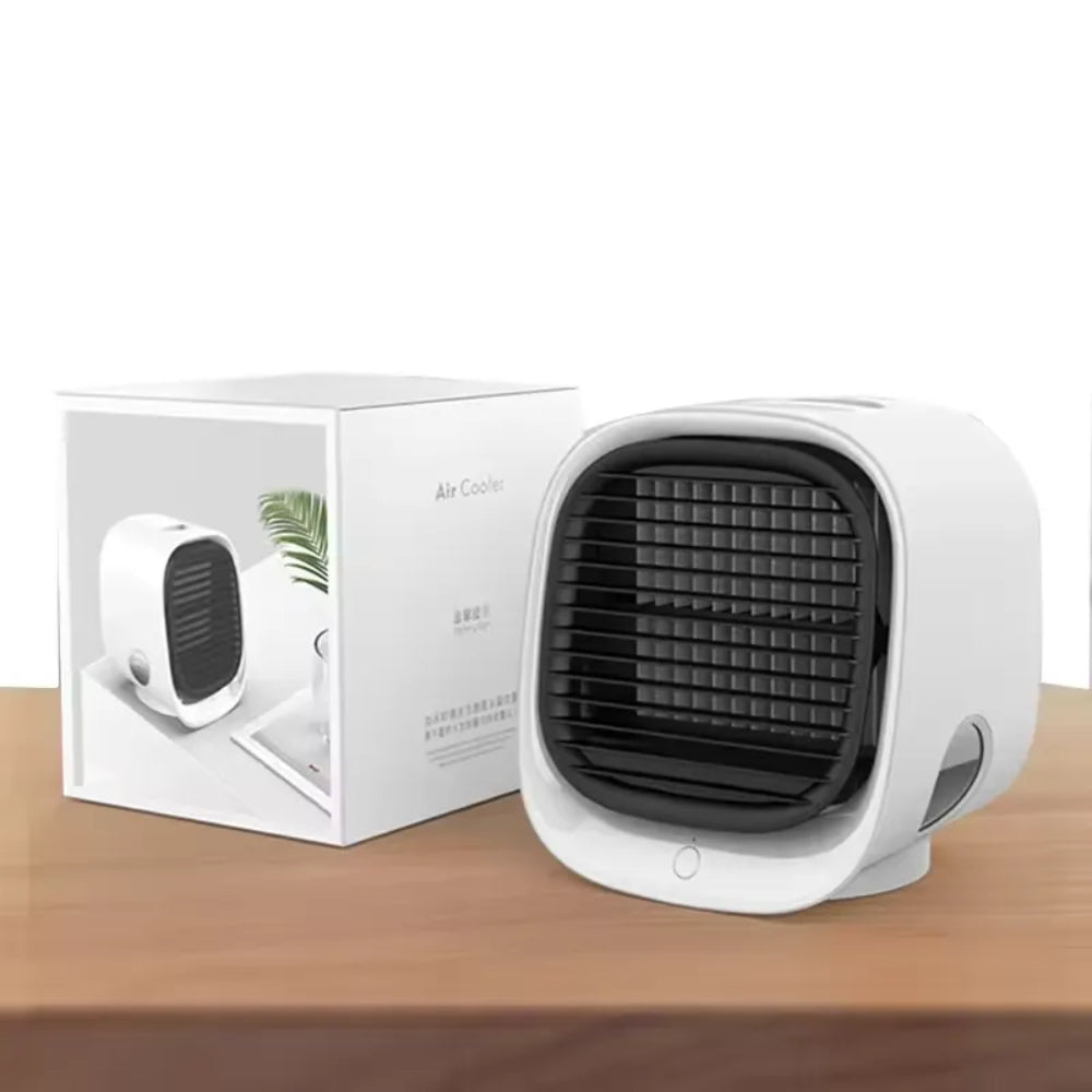 Compact USB Air Cooler & Humidifier with LED Light for Comfort 3