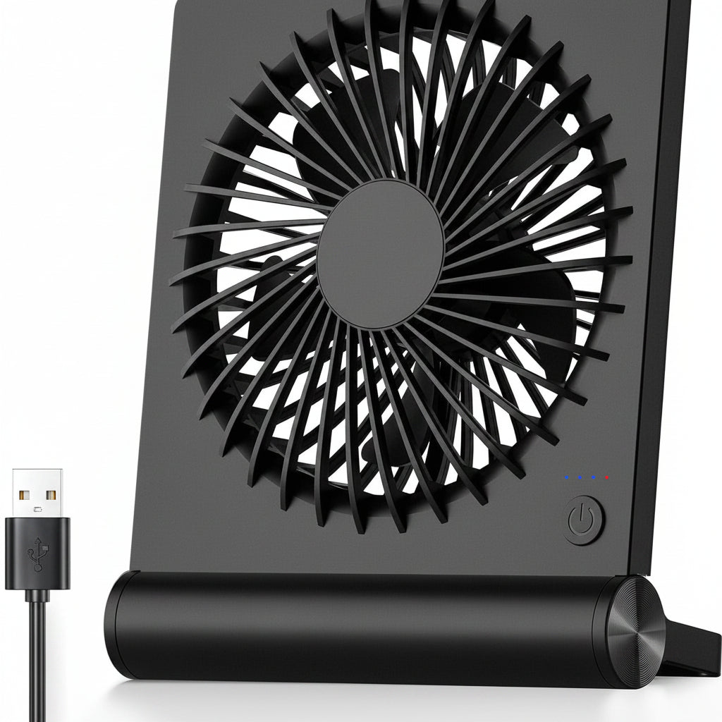 Compact USB Table Fan | Portable & Foldable Design for Personal Cooling 0