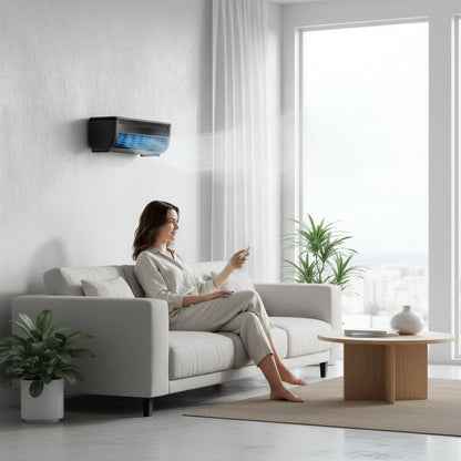 Compact Wall-Mounted Air Cooler | Quiet Electric Fan with Remote Control for Efficient Cooling 0