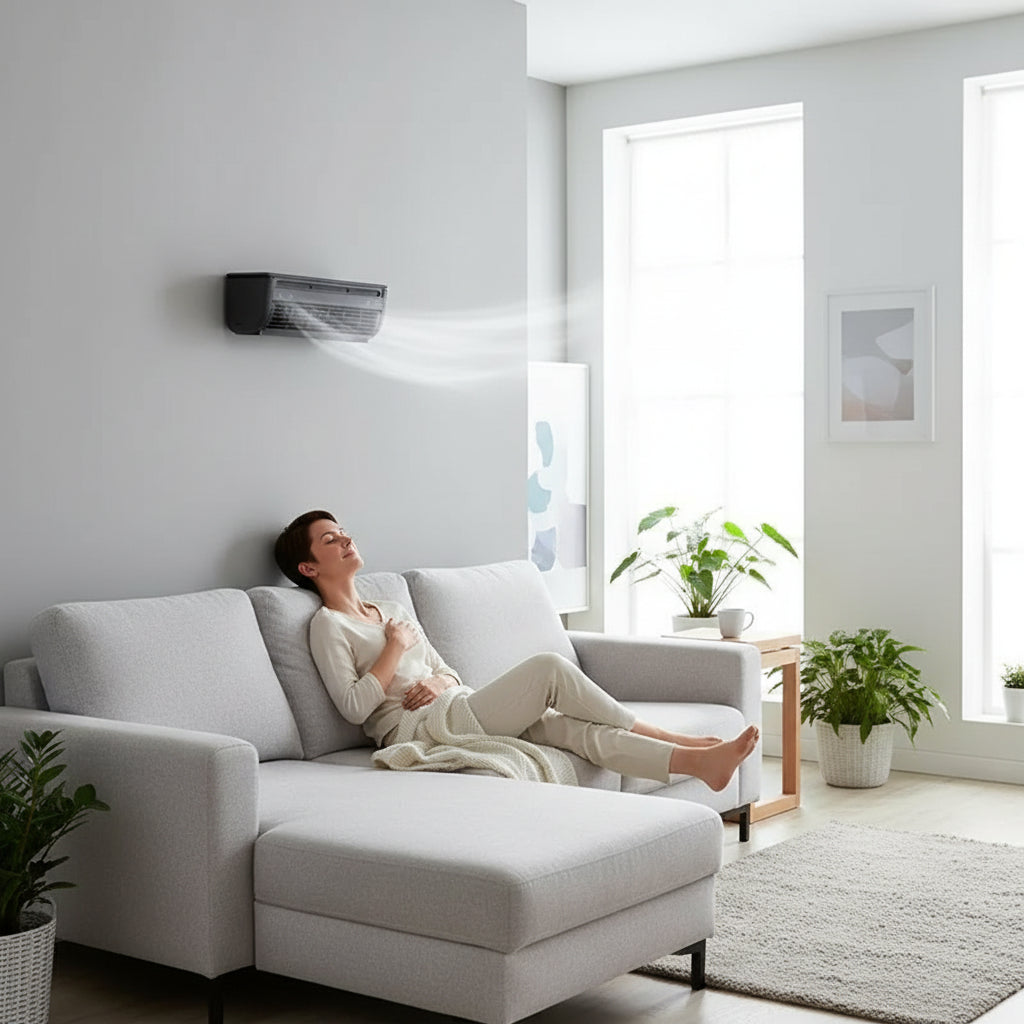 Compact Wall-Mounted Air Cooler | Quiet Electric Fan with Remote Control for Efficient Cooling 2