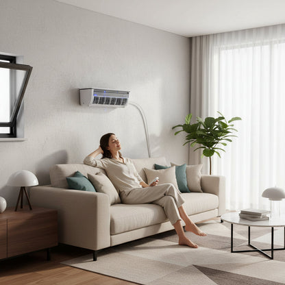 Compact Wall-Mounted Air Cooler | Quiet Electric Fan with Remote Control for Efficient Cooling 3