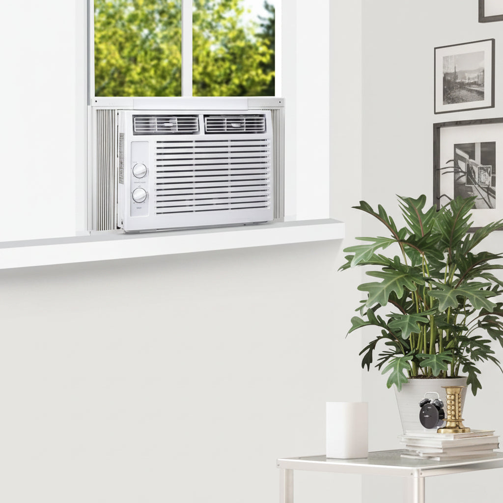 Compact Window AC Unit | 5000 BTU Cooling Power with Adjustable Temperature Control | Ideal for Small Rooms 2