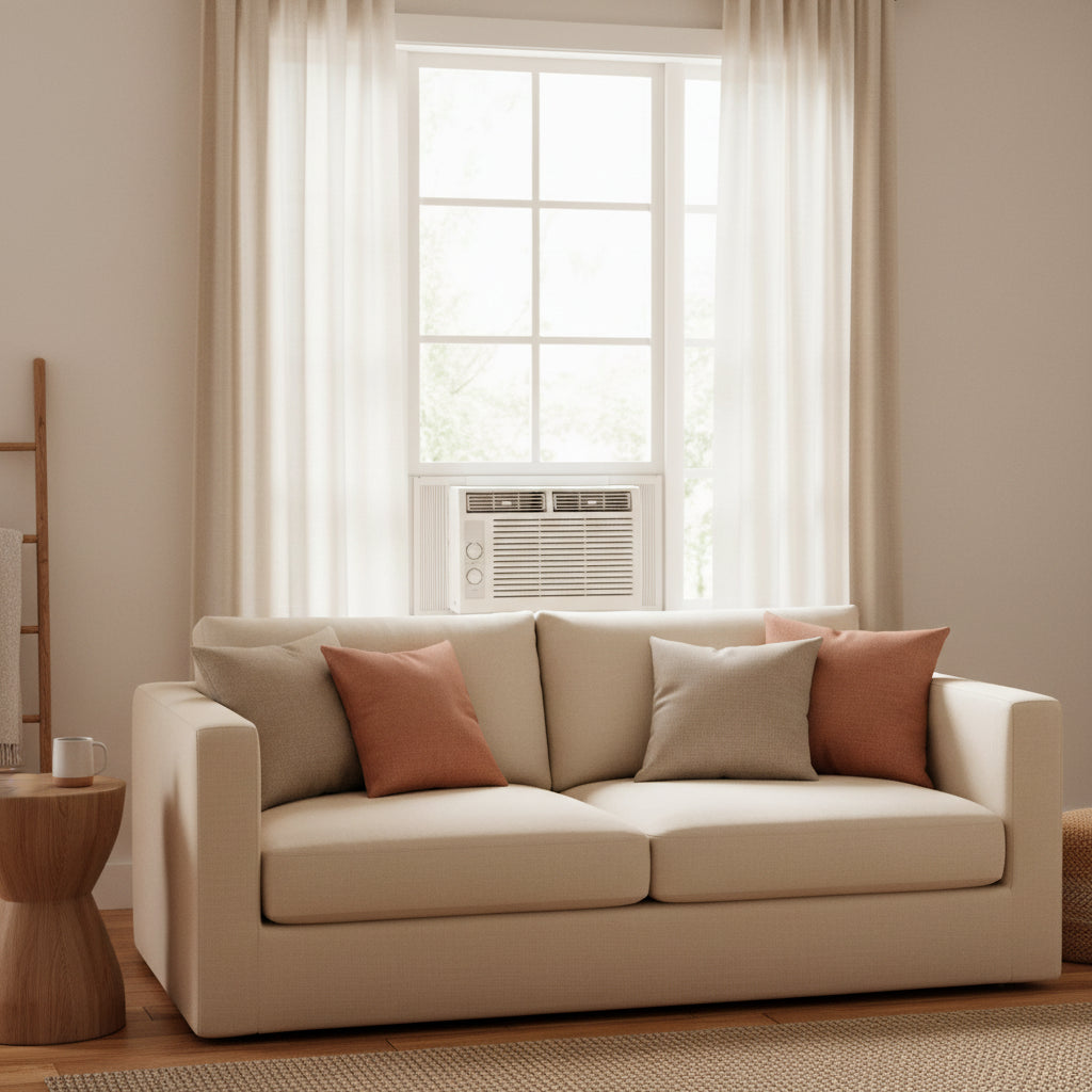 Compact Window AC Unit | 5000 BTU Cooling Power with Adjustable Temperature Control | Ideal for Small Rooms 3