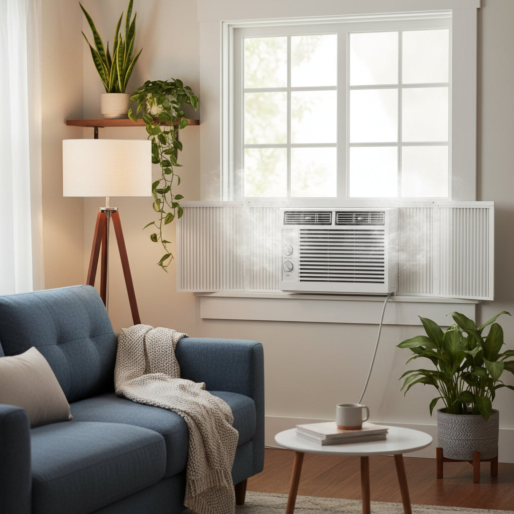 Compact Window AC Unit | 5000 BTU Cooling Power with Adjustable Temperature Control | Ideal for Small Rooms 4