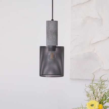 Urban Concrete Pendant Light with Durable Metal Shade | Stylish Industrial Lighting for Dining and Kitchen Spaces