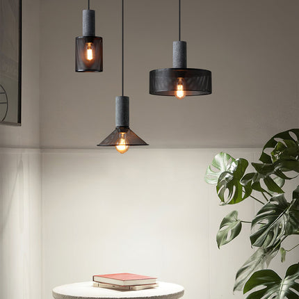 Kitchen Island Pendant Light, Concrete Hanging Light in Industrial Style, Modern Pendant Light for Dining Table_44