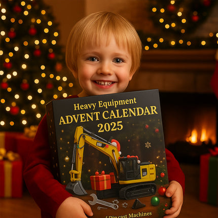 Kids Advent Calendar 2026, Christmas Advent Calendar with 24 Die Cast Models, Construction Toys with Excavator and Crane